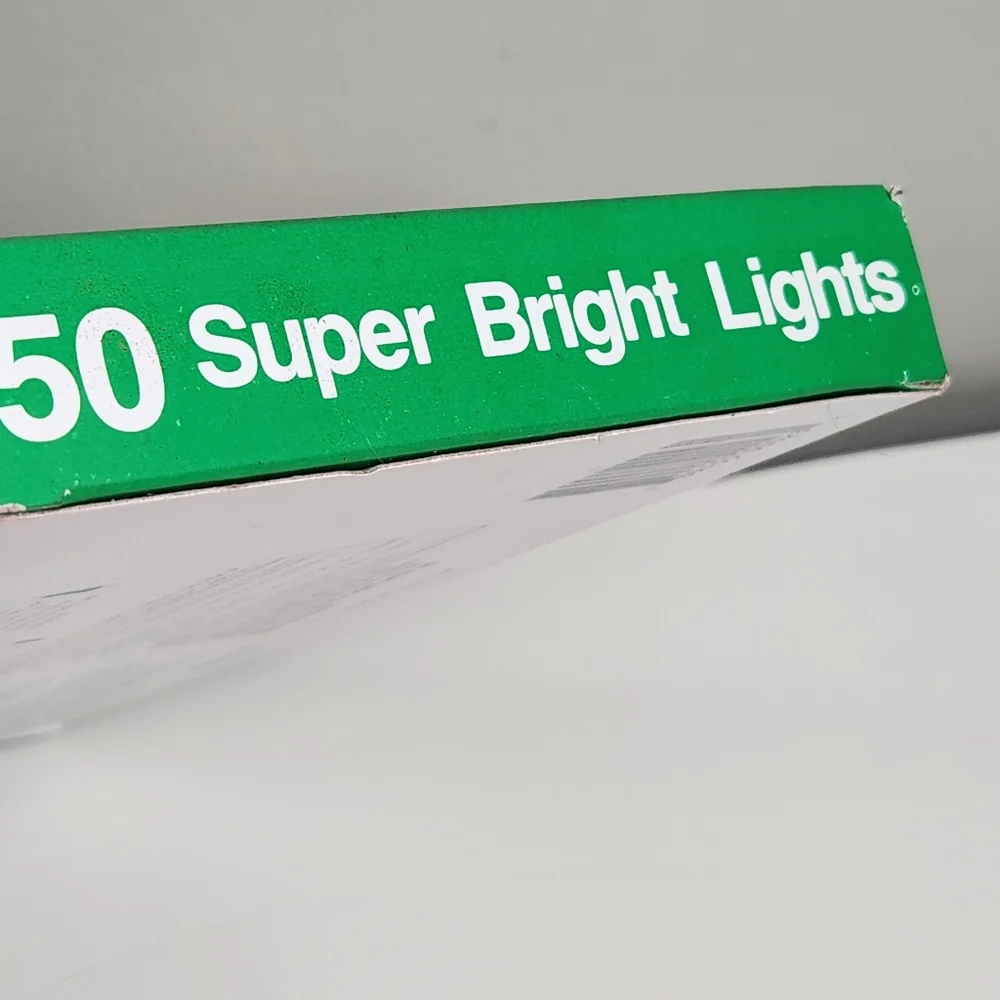 vintage christmas collection 50 super bright white lights new in orig box decor